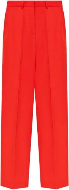 Lanvin Pleit front broek , Rood, Dames