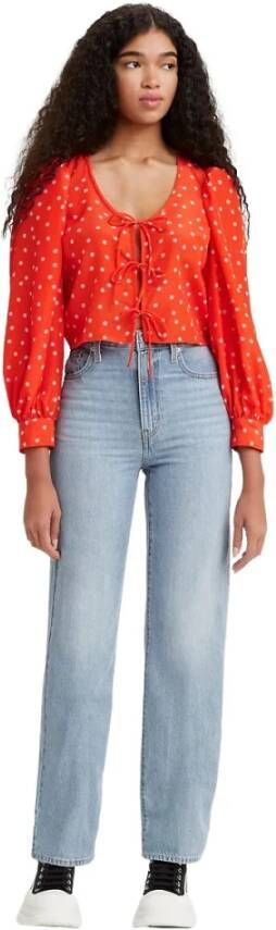 Levi's ® Gedessineerde blouse FAWN TIE BLOUSE Met volumineuze mouwen