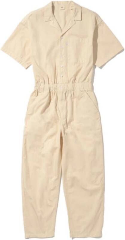 Levi's Tapioca straight fit cropped jumpsuit met steekzakken
