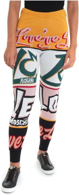 Love Moschino Gebreide broek , Geel, Dames