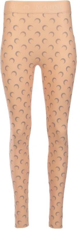 Marine Serre EEN Broek , Oranje, Dames