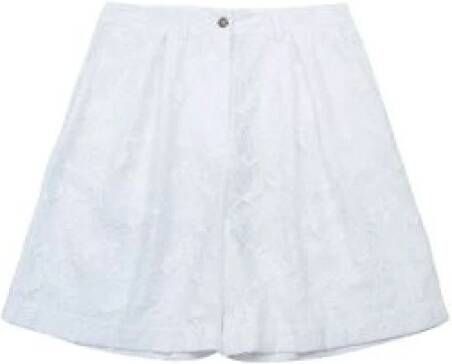 Msgm Lace Flared Bermuda shorts , Wit, Dames