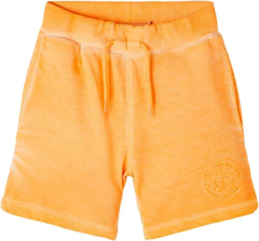 NAME IT KIDS sweatshort Hamilto van biologisch katoen oranje