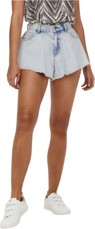 Only Chiara Wave Shorts , Blauw, Dames
