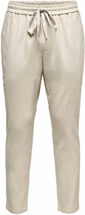 Only & Sons Onslinus gewas linnen mix GW 1823oos , Beige, Heren