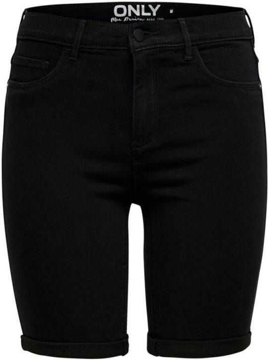Only Rain Mid Long Shorts , Zwart, Dames