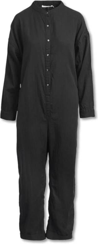 Rabens Saloner Katoenen jumpsuit , Zwart, Dames