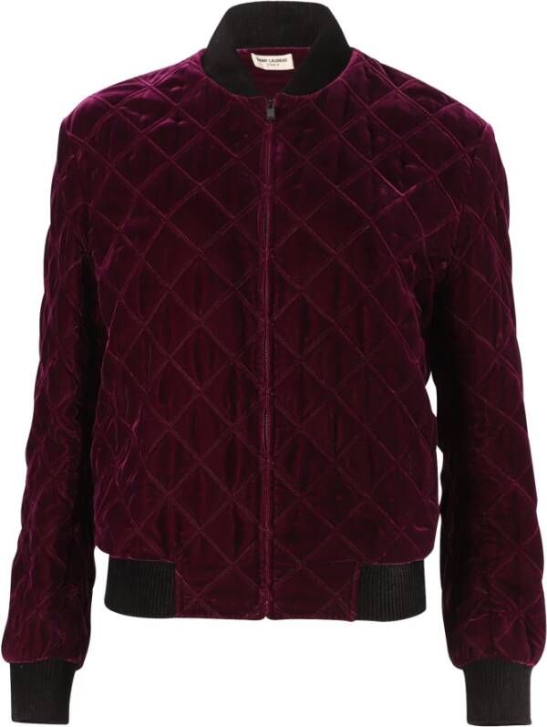 Saint Laurent Vintage Bomberjacks , Paars, Heren