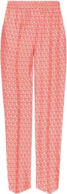 Salvatore Ferragamo Pleit front broek , Rood, Dames