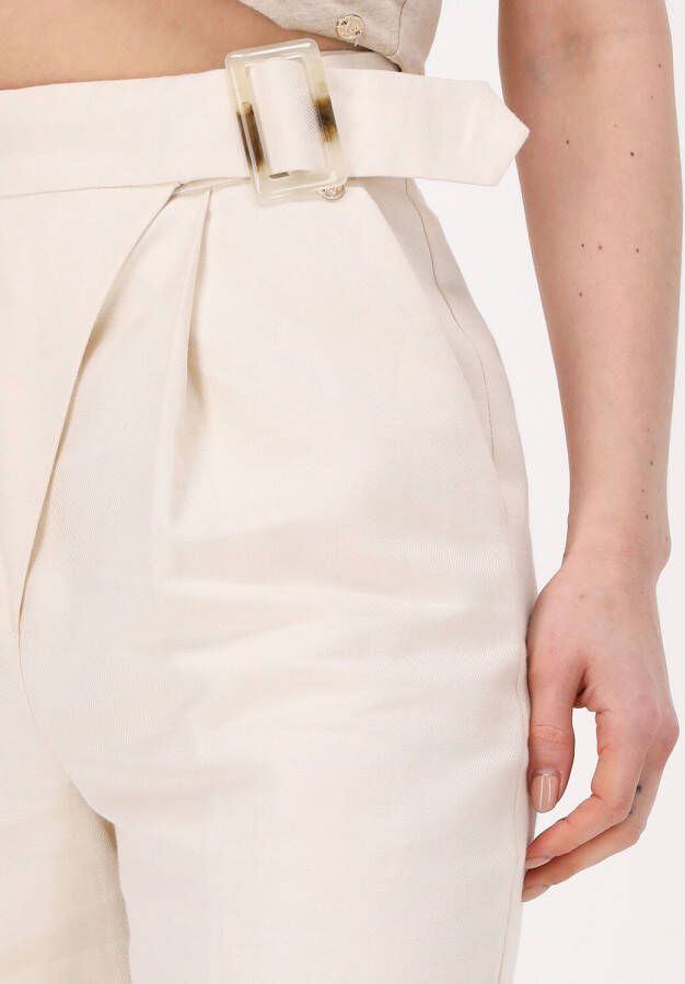 JOSH V Rachel high waist flared fit pantalon in linnenblend