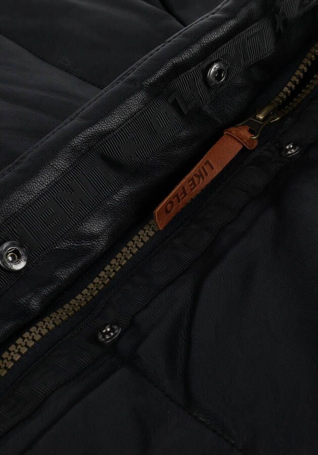 Like Flo Zwarte Leren Jas F207 5214