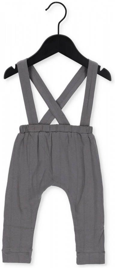 Moodstreet Petit baby gestreepte tuinbroek Bowie grijs
