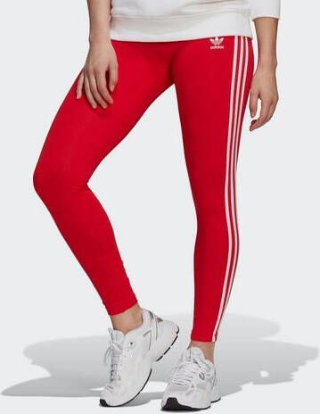 adidas Originals Women's leggings 3 stripes tight , Rood, Dames