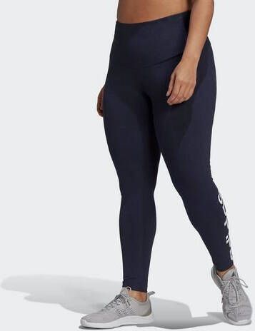 Adidas Essentials High Waisted Logo Legging(Grote Maat) Legend Ink/White Dames