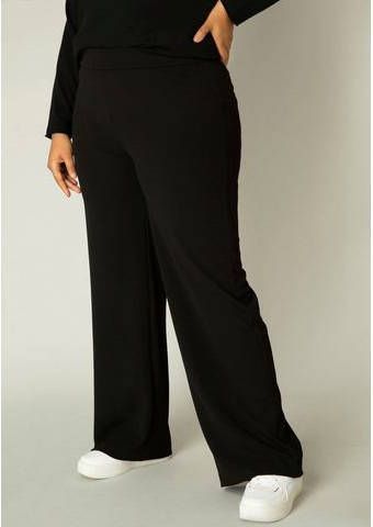 Base Level Curvy by Yesta wide leg broek Arah zwart