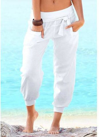 Buffalo Strandbroek in linnenmix