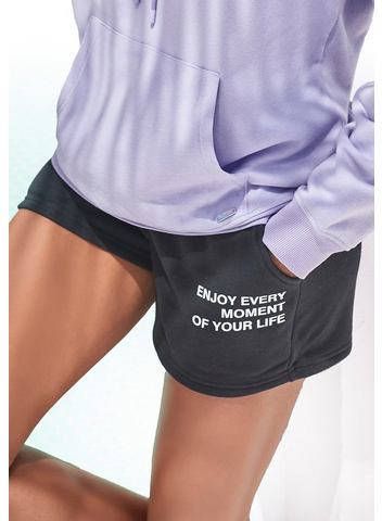 Buffalo Sweatshort met statement print