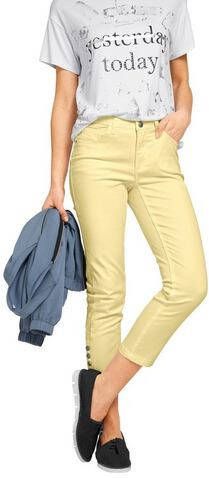 'Buik weg' broek in lichtgeel van heine