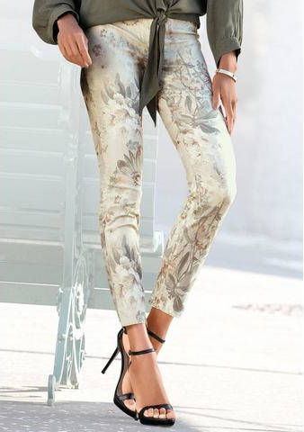 Lascana 7/8 jeggings met bloemenprint