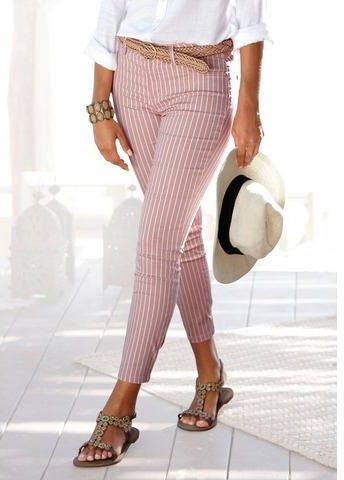 Lascana 7/8 jeggings met streepprint