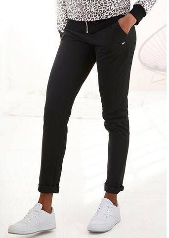 Lascana Loungepants, met modieuze omslagzoom