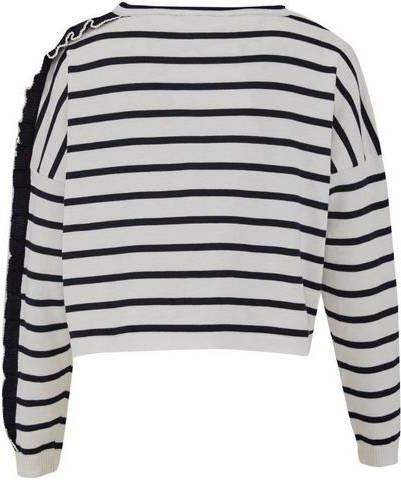 LTB Sweatshirt RIFASA in gestreepte look, casual fit en cropped lengte