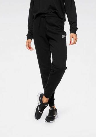 Nike Sportswear Essential Fleecebroek met halfhoge taille voor dames Zwart