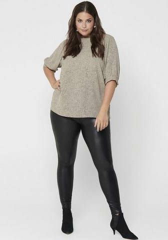ONLY CARMAKOMA high waist coated legging CARROOL zwart