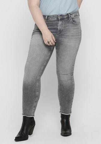 Only Carmakoma Carwilly Life Reg Sk Ank Jn Rea0918 Gray Denim | Freewear Grijs , Grijs, Dames