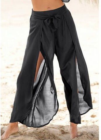 s.Oliver RED LABEL Beachwear Strandbroek met hoog splitje onder in de pijpen