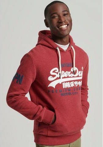Superdry Hoodies & sweatvesten Rood Heren