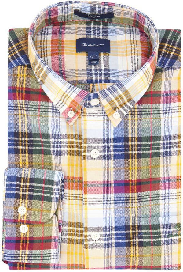 Gant overhemd Regular Fit geruit multicolor