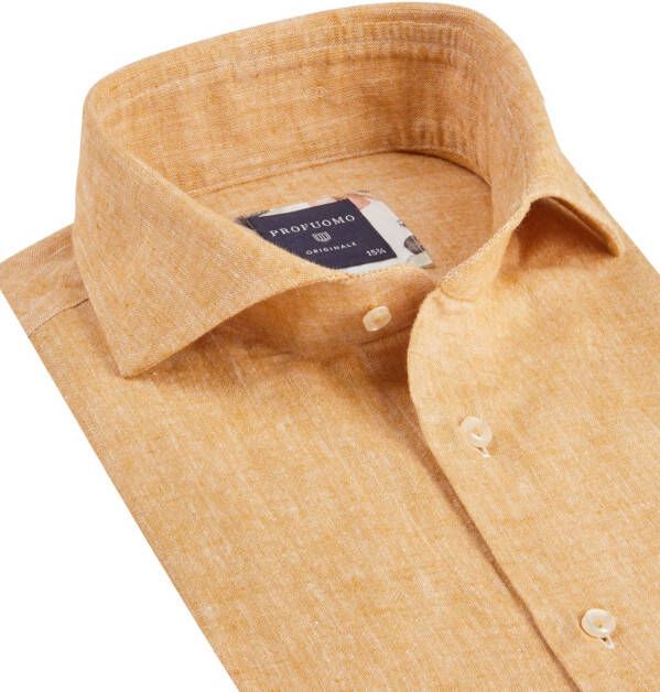 Profuomo Zakelijke Overhemden Oranje Heren