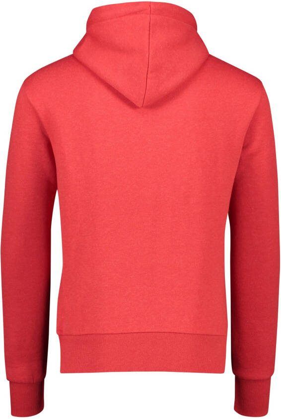 Superdry Hoodie met gemê, leerd dessin en logoborduring