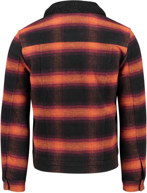Superdry Jack in wolblend met ruitdessin en teddy voering