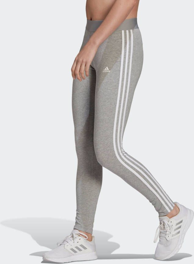 Adidas loungewear essentials 3 stripes legging grijs dames