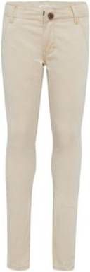 name it Boys Chinohose Houtslang Hout witte peper