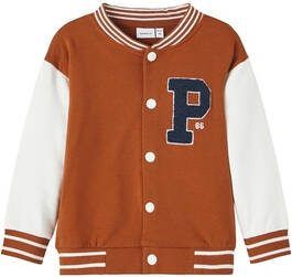 name it Noem het mini nmmraman sweat boxy kaart Bru Arabian Spice | Freewear print , Rood, Dames