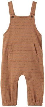 NAME IT BABY newborn baby gestreepte tuinbroek NBMSOEREN bruin