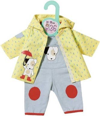 Zapf Creation ® Poppenkleding Dolly Moda tuinbroek met regenjack 39 46 cm