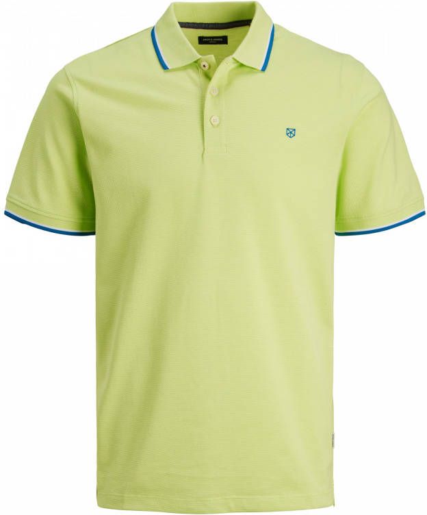 JACK & JONES PREMIUM regular fit polo JPRBLUWIN met contrastbies sharp green