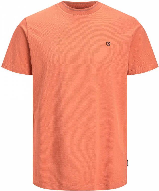 JACK & JONES PREMIUM regular fit T shirt JPRBLASTRUCTURE apricot brandy