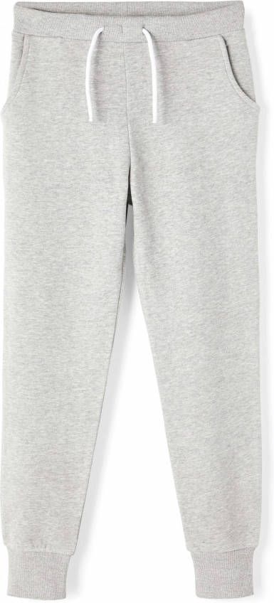 NAME IT KIDS regular fit joggingbroek NKFLENA met biologisch katoen grijs melange