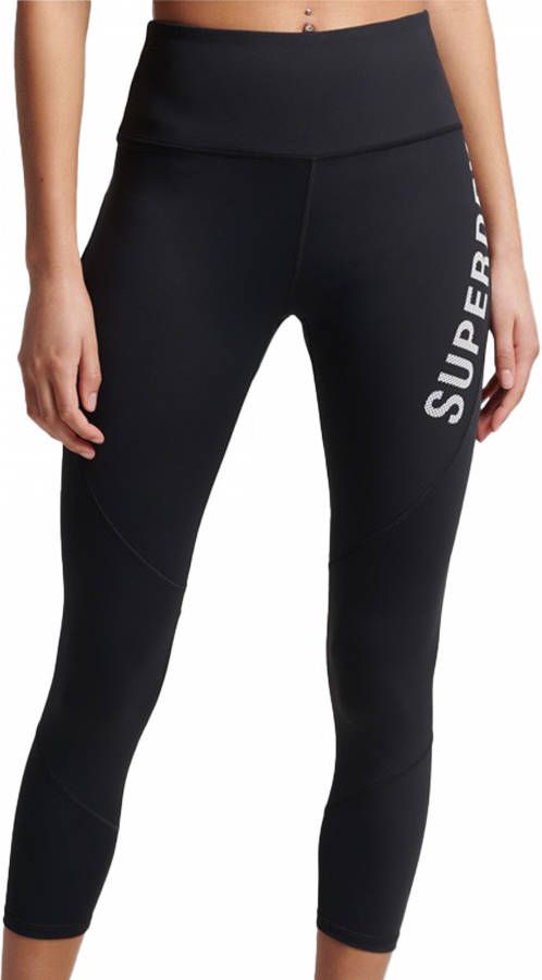 Superdry Sport 7/8 sportlegging Core zwart