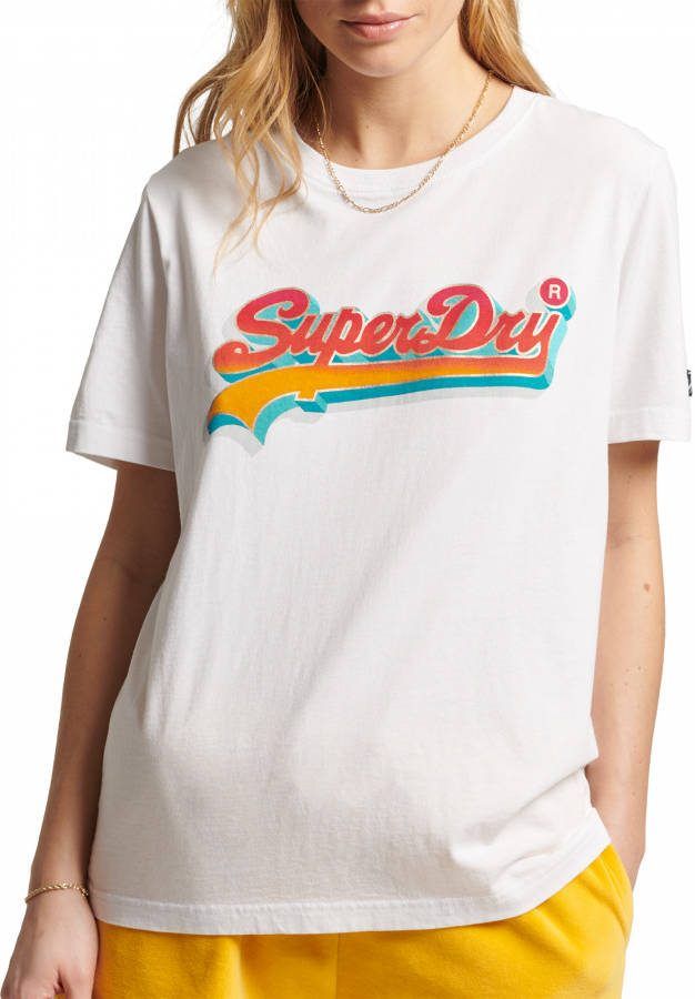 Superdry Shirt met print vlot shirt met metallic details