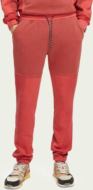 Scotch & Soda Felpa sweatpants van biologisch katoen met panelen