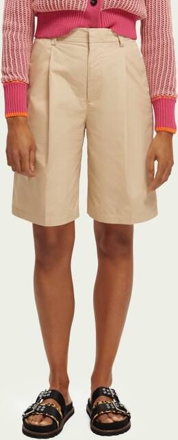 Scotch & Soda High rise bermudashort met plooi