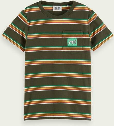 Scotch & Soda Regular fit yarn dyed gestreept T shirt van biologisch katoen