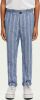 Scotch & Soda Blauw/wit Gestreepte Pantalon Striped Relaxed Slim Fit linen Dressed Pants online kopen