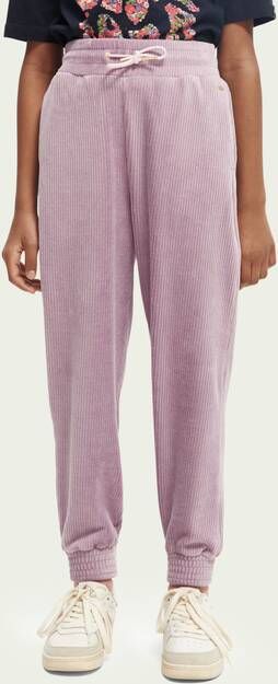 Scotch & Soda Tapered fit joggingbroek van corduroy met trekkoord